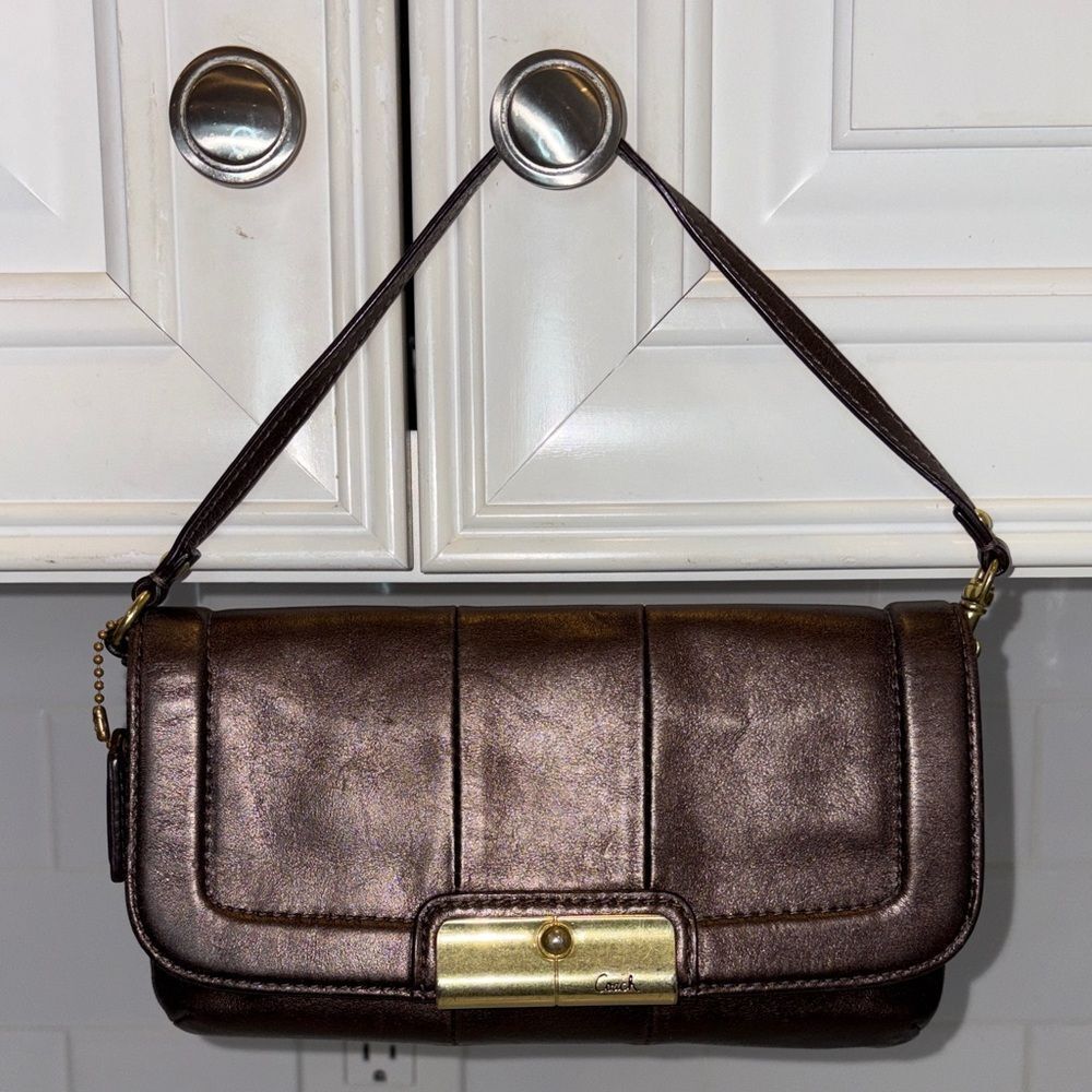 Coach Purse Bag Handbag Kristin Leather Clutch Wristlet Mini Bag Pocketbook